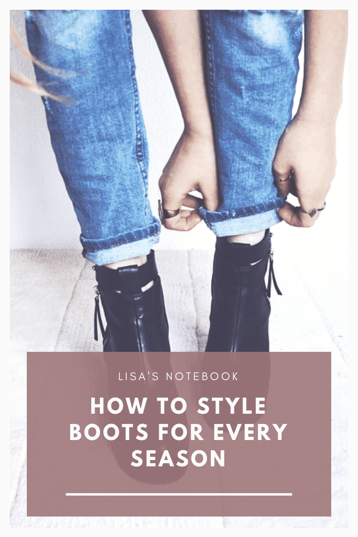 How you can style and wear boots for every season * Girl in ripped jeans pulling on black boots