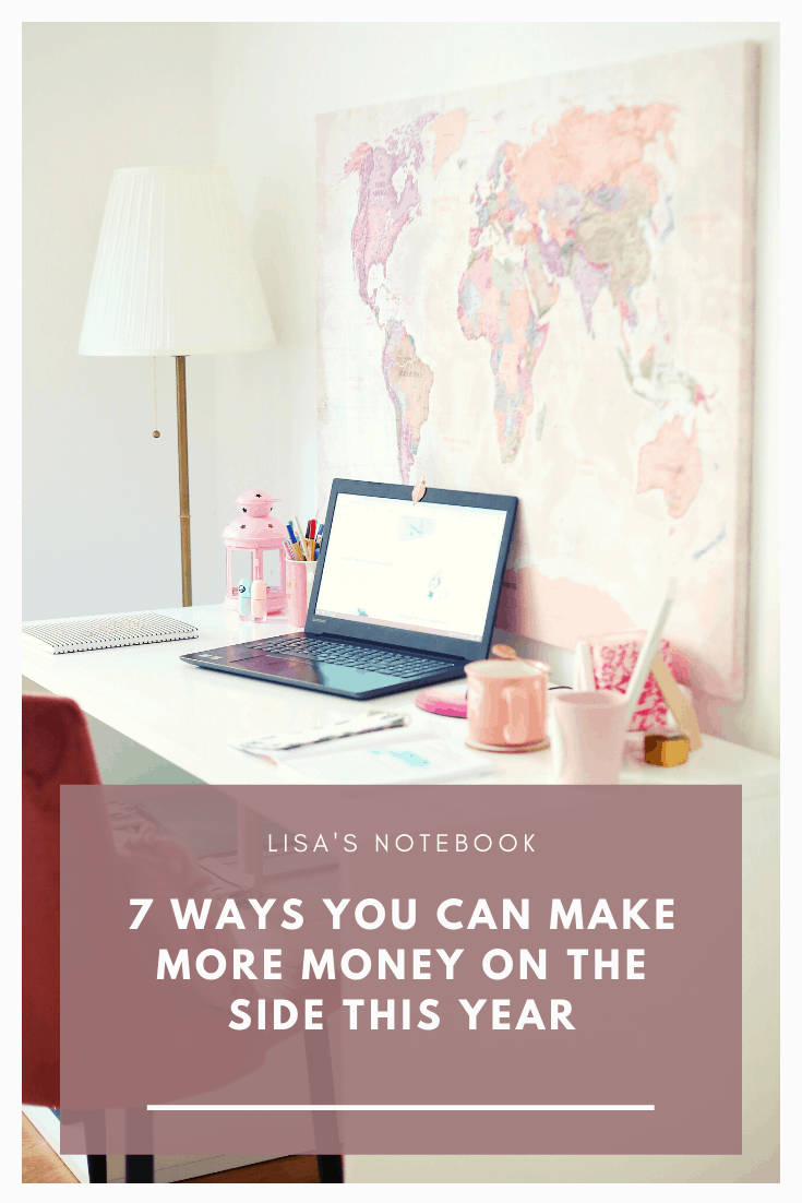 7 easy ways you can make more money on the side this year * 7 ways to make more money - laptop on desk