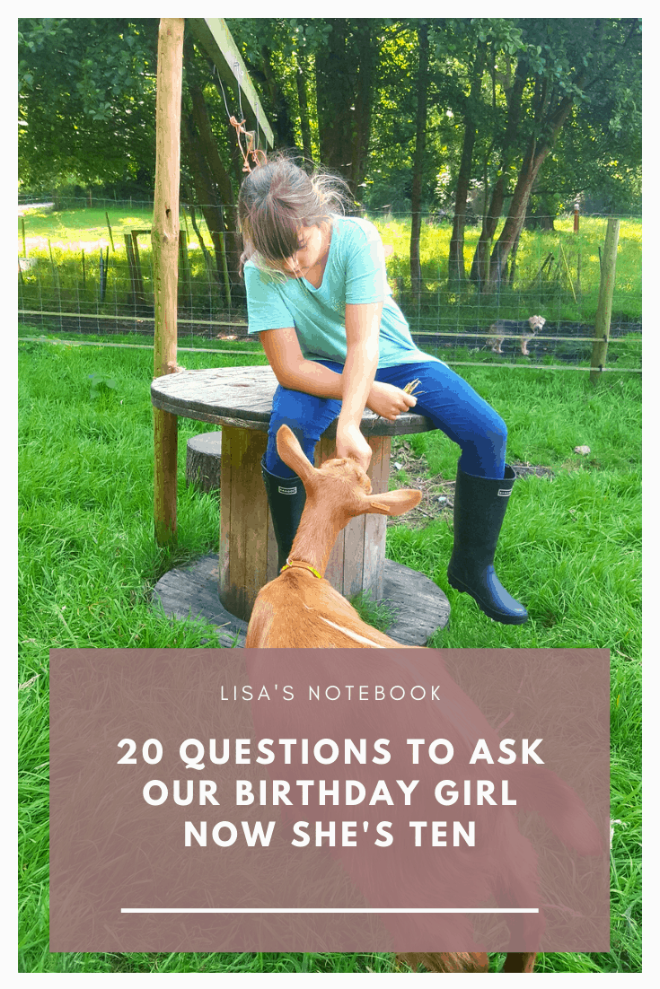 20 questions for our birthday girl now she's ten Flora and Golden Guernsey goats - 20 questions for our birthday girl