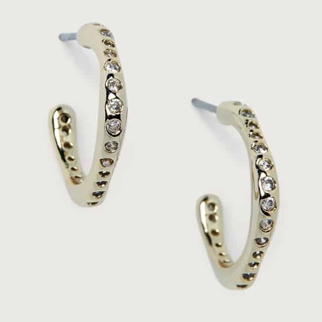 Why gold hoop earrings are a classic accessory worth investing in * gold hoop earrings with zircona inset