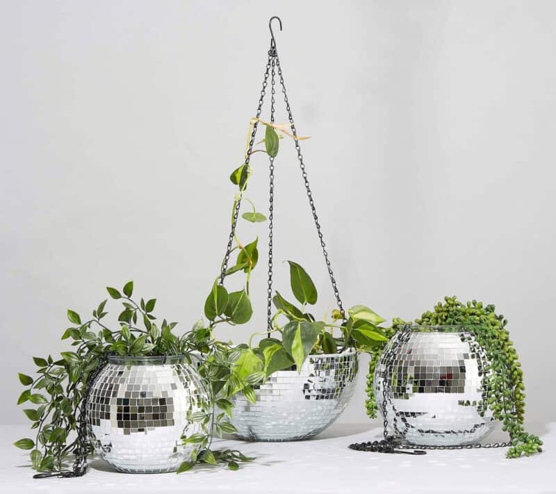 Unique Garden Decor Ideas from Etsy You'll Love this Summer * unique-garden-decor-Etsy-disco-ball-planter