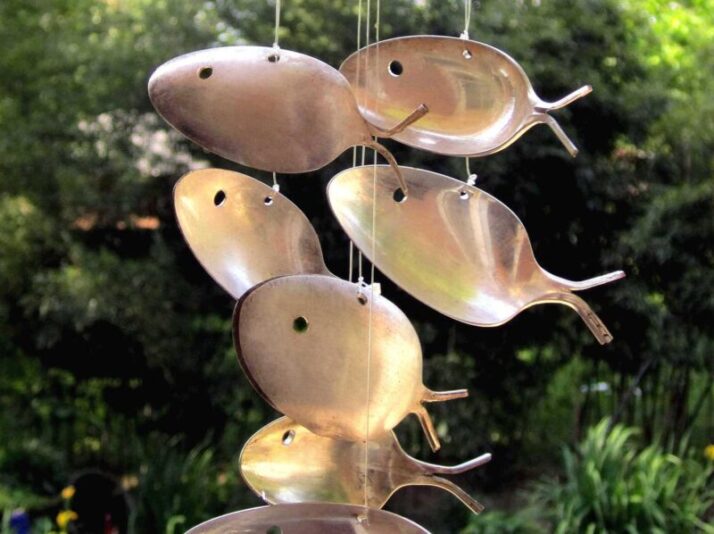 Unique Garden Decor Ideas from Etsy You'll Love this Summer * unique-garden-decor-Etsy-spoon-fish-windchime
