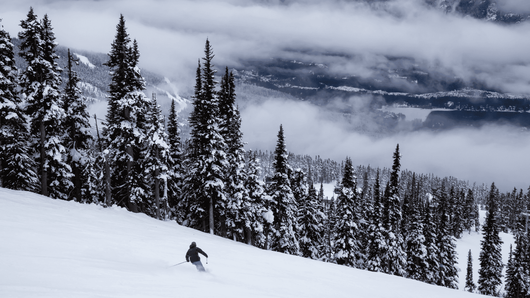 5 Perfect Outdoor Escapes in Whistler * outdoor-escapes-in-Whistler-skier-on-the-slope