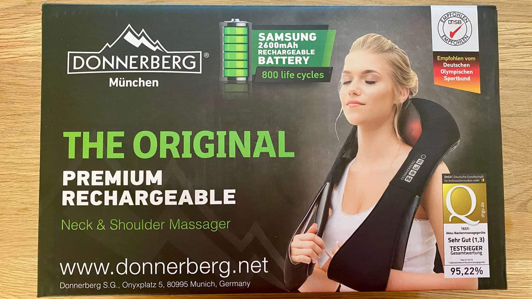 The Incredible Donnerberg Shiatsu Neck and Back Massager - Review * neck-and-back-massager-box