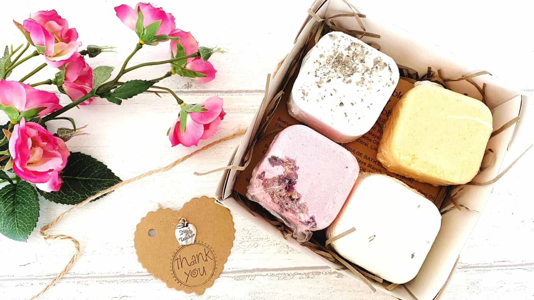 10 Pocket Money Friendly Ideas for End of Year Teacher Gifts * end-of-year-teacher-gifts-aromatherapy-bath-cubes