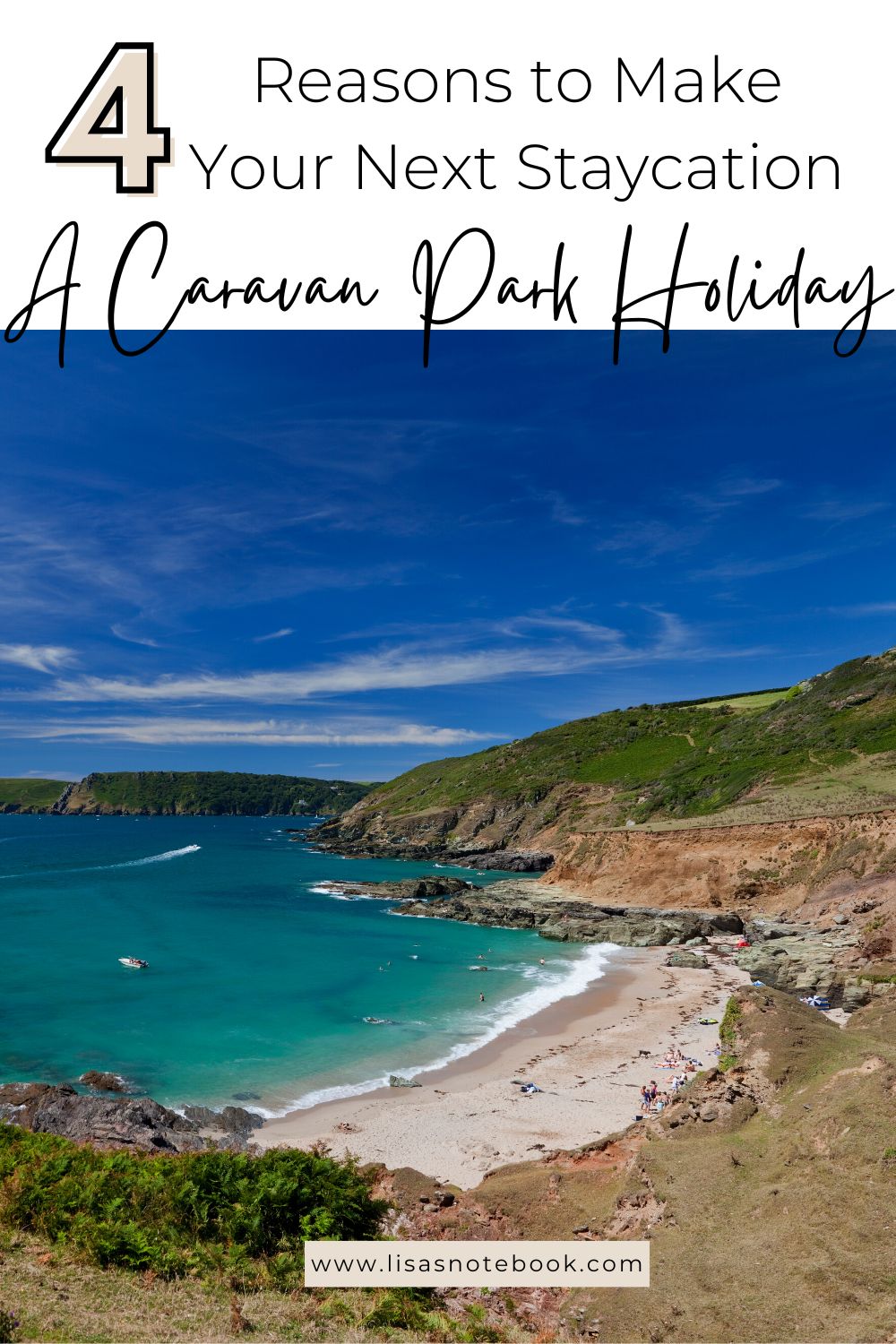 4 Reasons to Choose Caravan Holiday Parks for Your Next UK Staycation* uk-caravan-holiday-parks-gara-rock-devon-pinterest