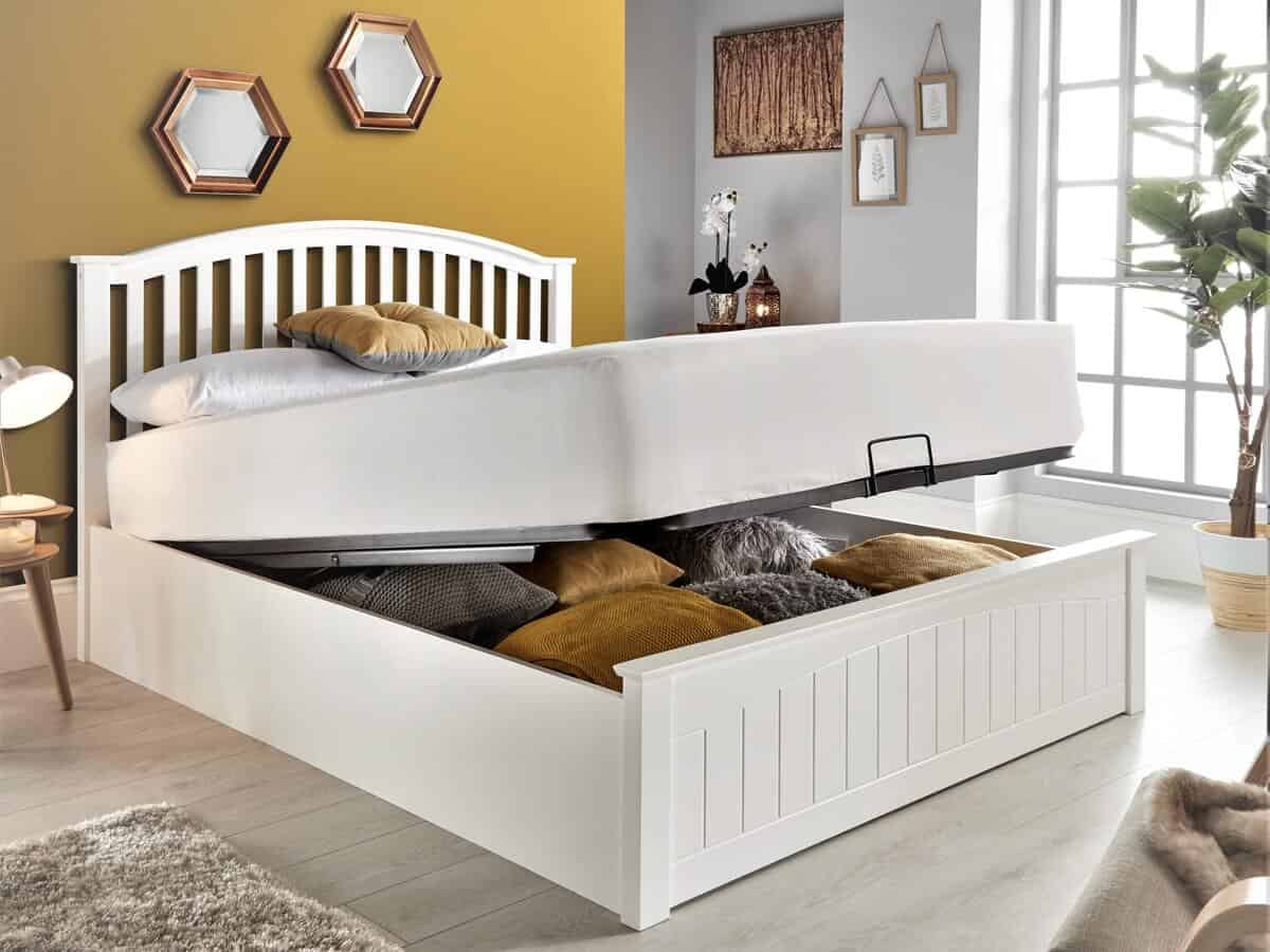 Ottoman Beds: the Smart Solution for your Summer Storage Needs * ottoman-bed-grayson-white