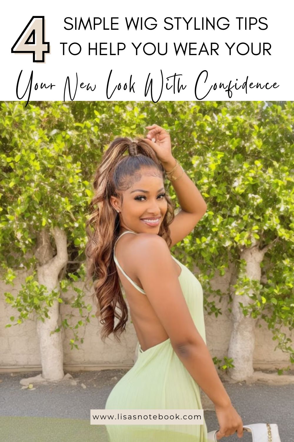 4 Simple Wig Styling Tips & Confidence Boosters - the Role of Wigs in a Full Look * simple-wig-styling-tips-pinterest
