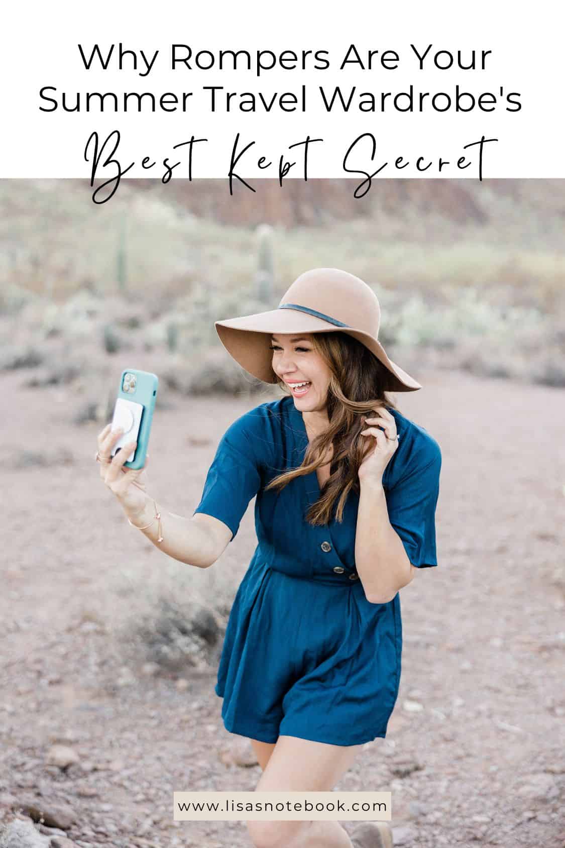 Why Rompers Are Your Summer Travel Wardrobe's Best Kept Secret * rompers-summer-travel-wardrobe-pinterest-girl-selfie