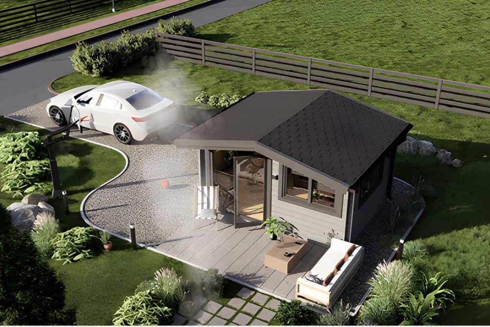 What Makes Log Cabins Energy Efficient and Sustainable * energy-efficient-sustainable-log-cabins-birds-eye