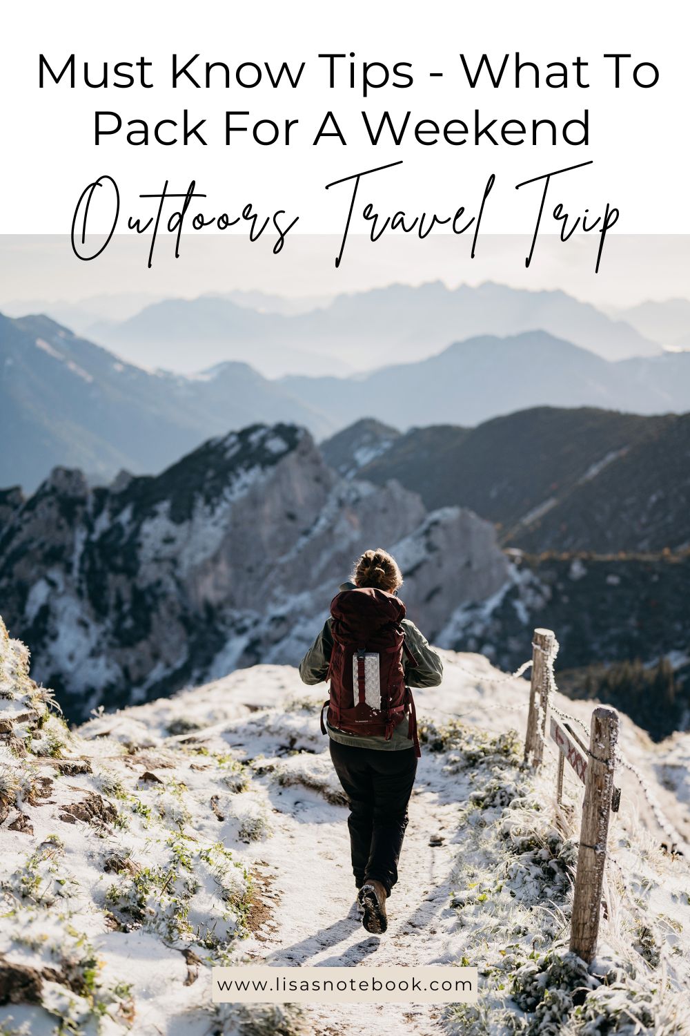 What to Pack for a Weekend Outdoors Travel Trip * weekend-outdoors-packing-tips-pinterest