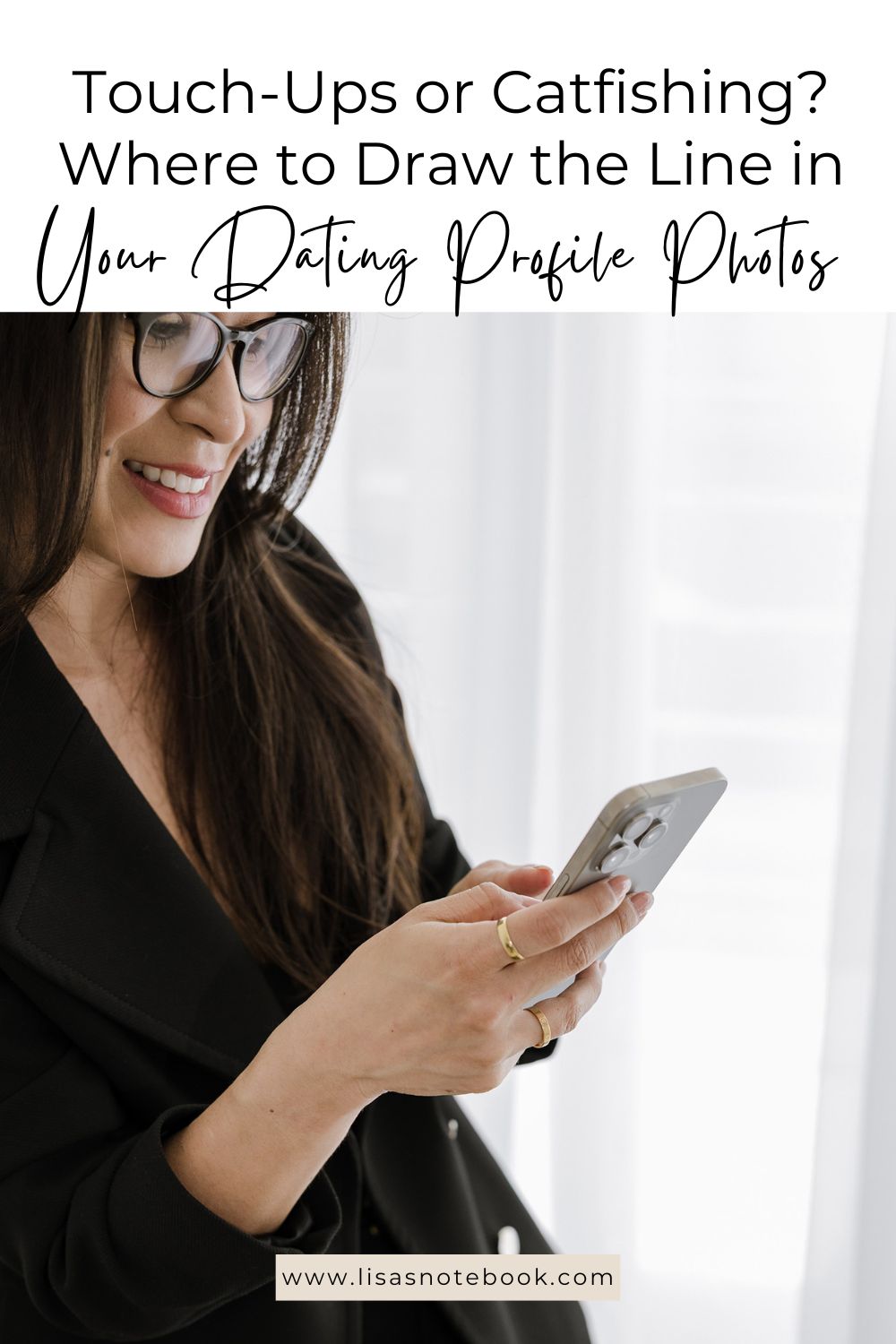 Touch-Ups or Catfishing? Where to Draw the Line in Dating Profile Photos * dating-profile-photo-tips-pinterest